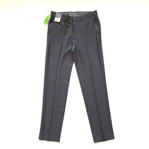 Haggar Dress Pants Men's 32x34 Gray Flat Front Flex Waistband Office Work